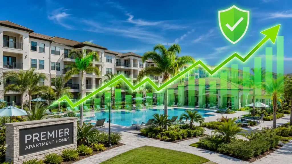 Modern multifamily apartment complex representing a resilient multifamily real estate market and inflation hedge